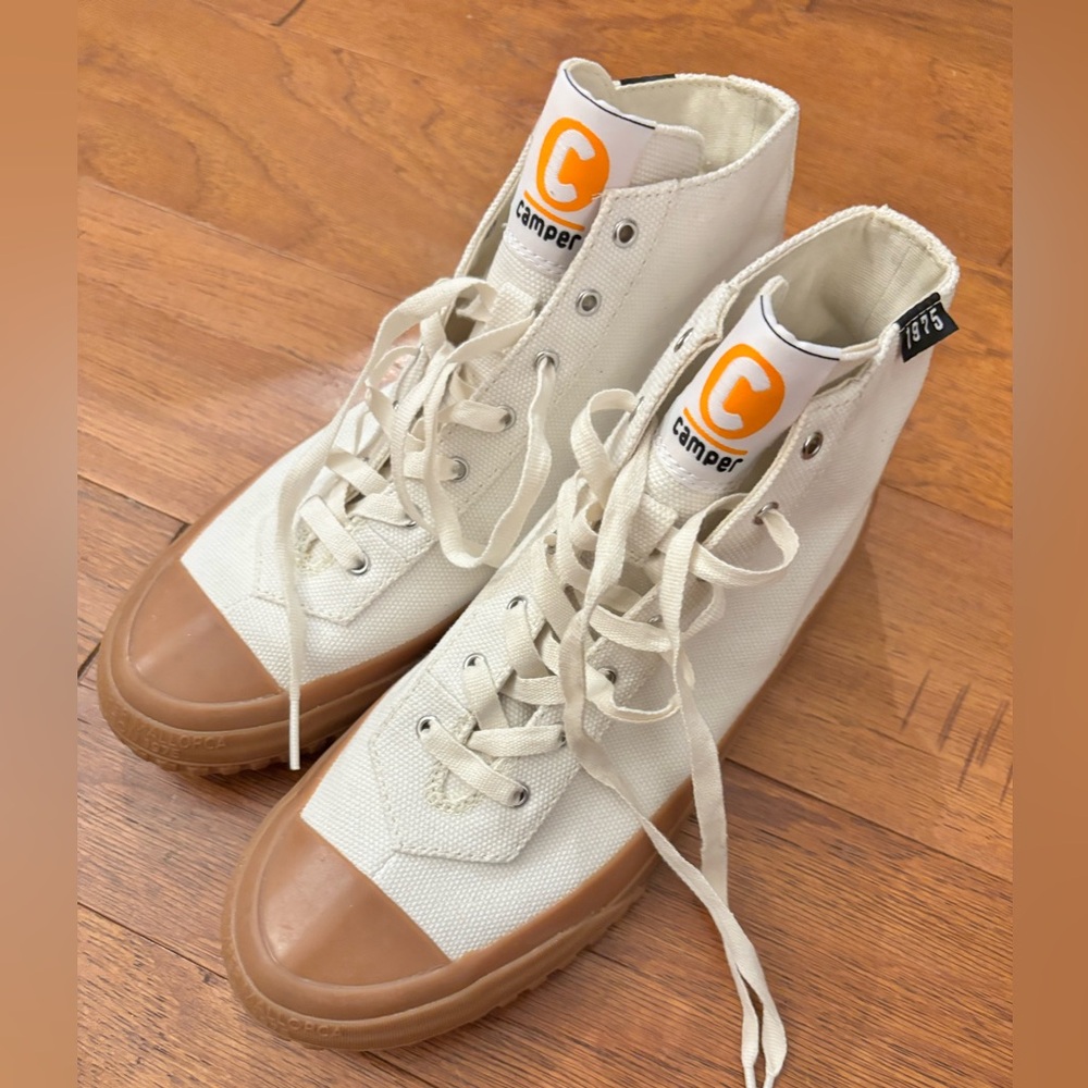 Camper high top canvas sneakers